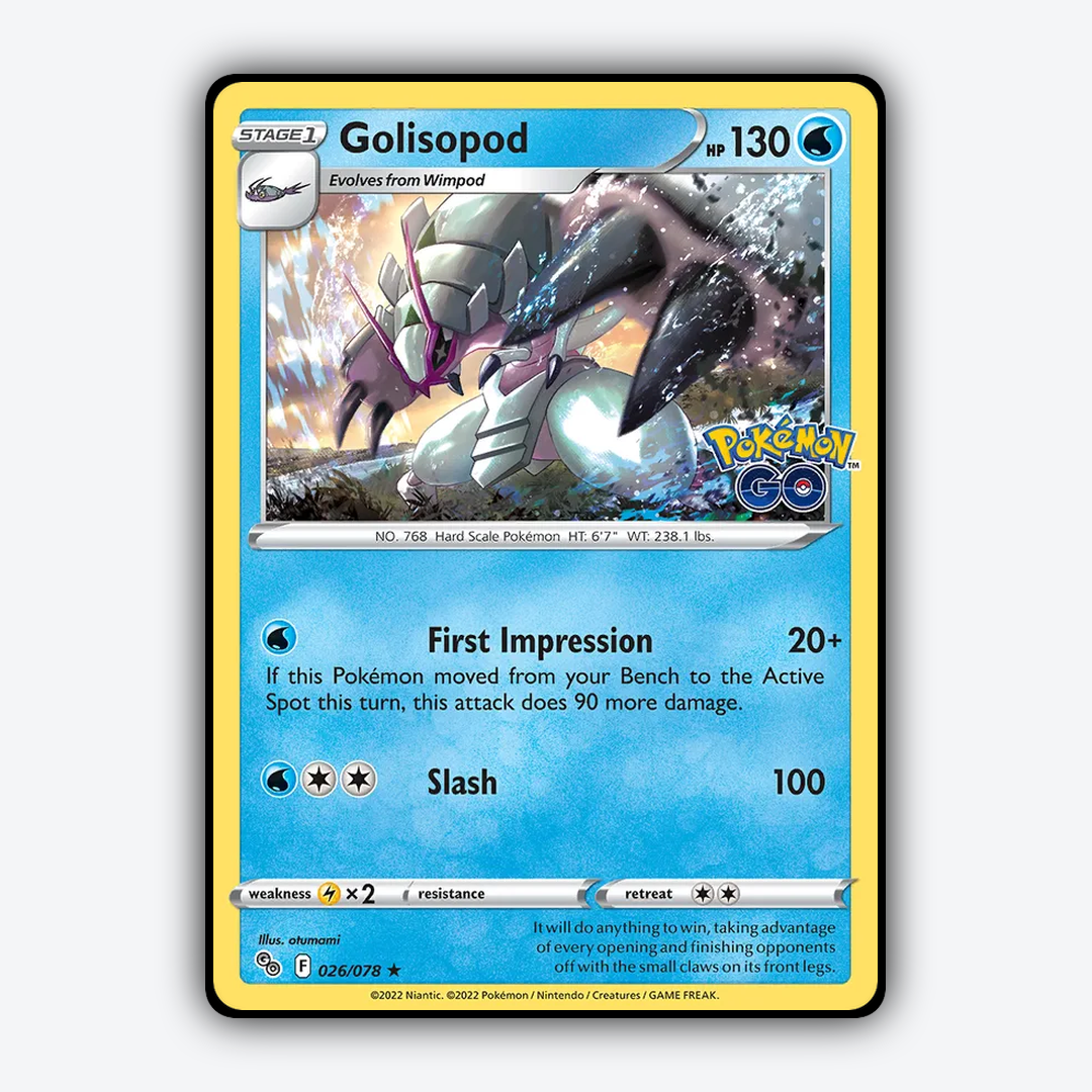 Golisopod 026/78 - Pokémon GO Set - Card Rug
