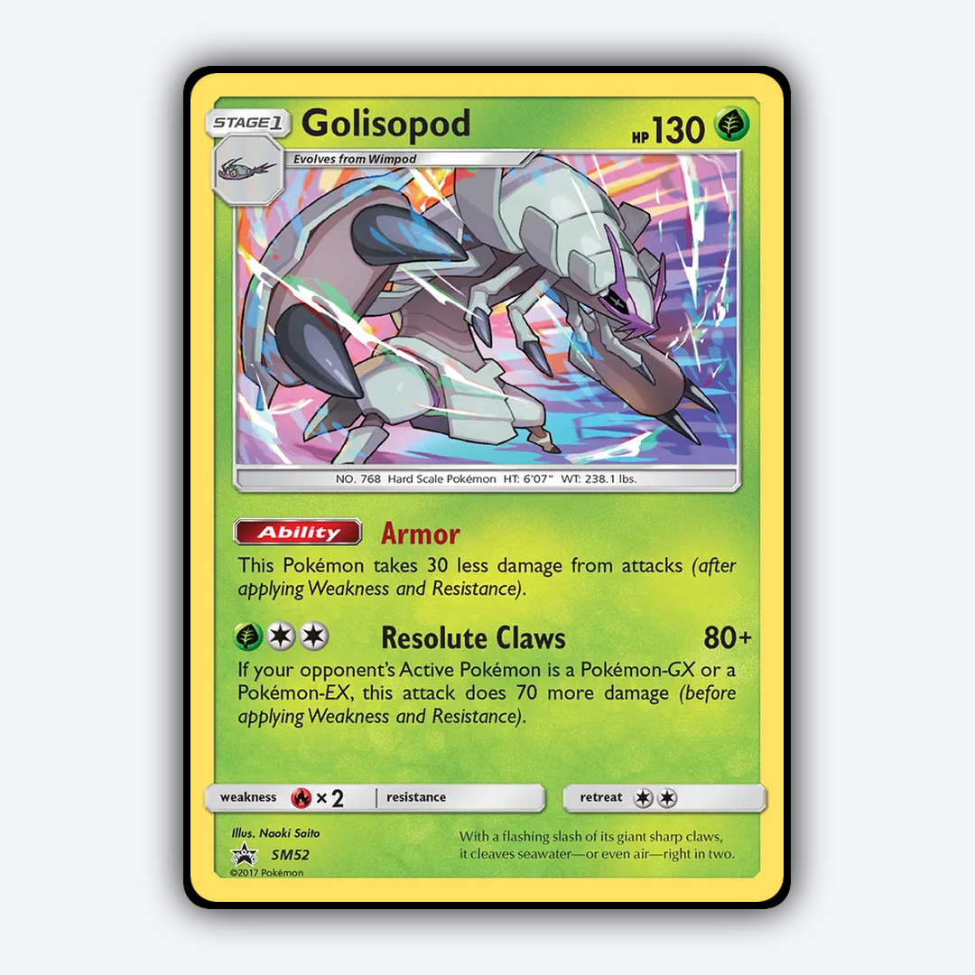 Golisopod #52 - SM Black Star Promos Set - Card Rug