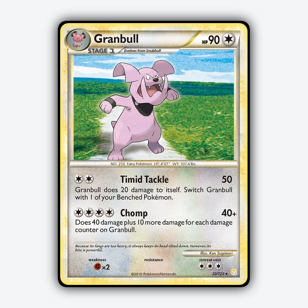 Granbull 022/123 - HeartGold & SoulSilver Set - Card Rug