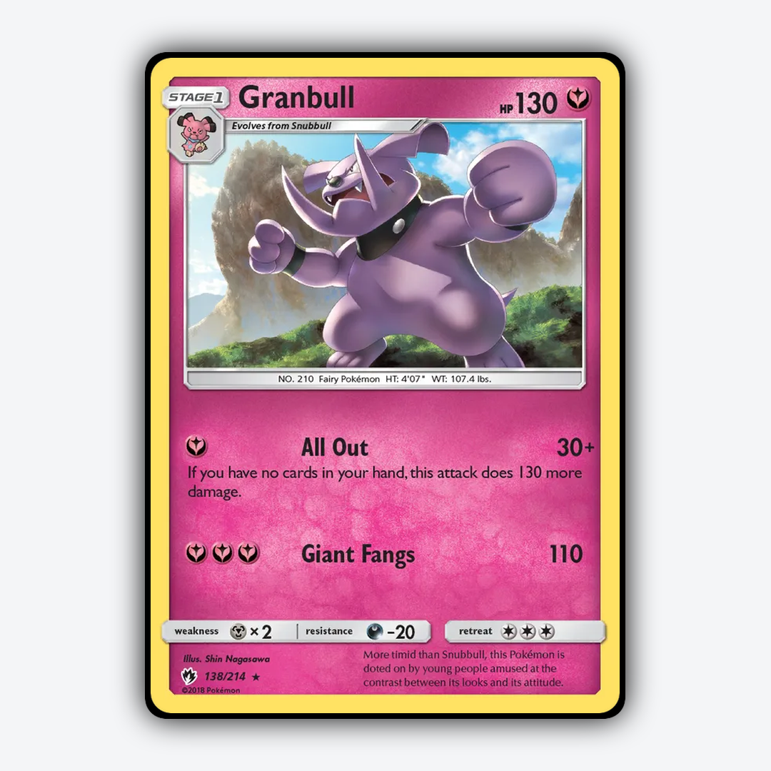 Granbull 138/214 - Lost Thunder Set - Card Rug