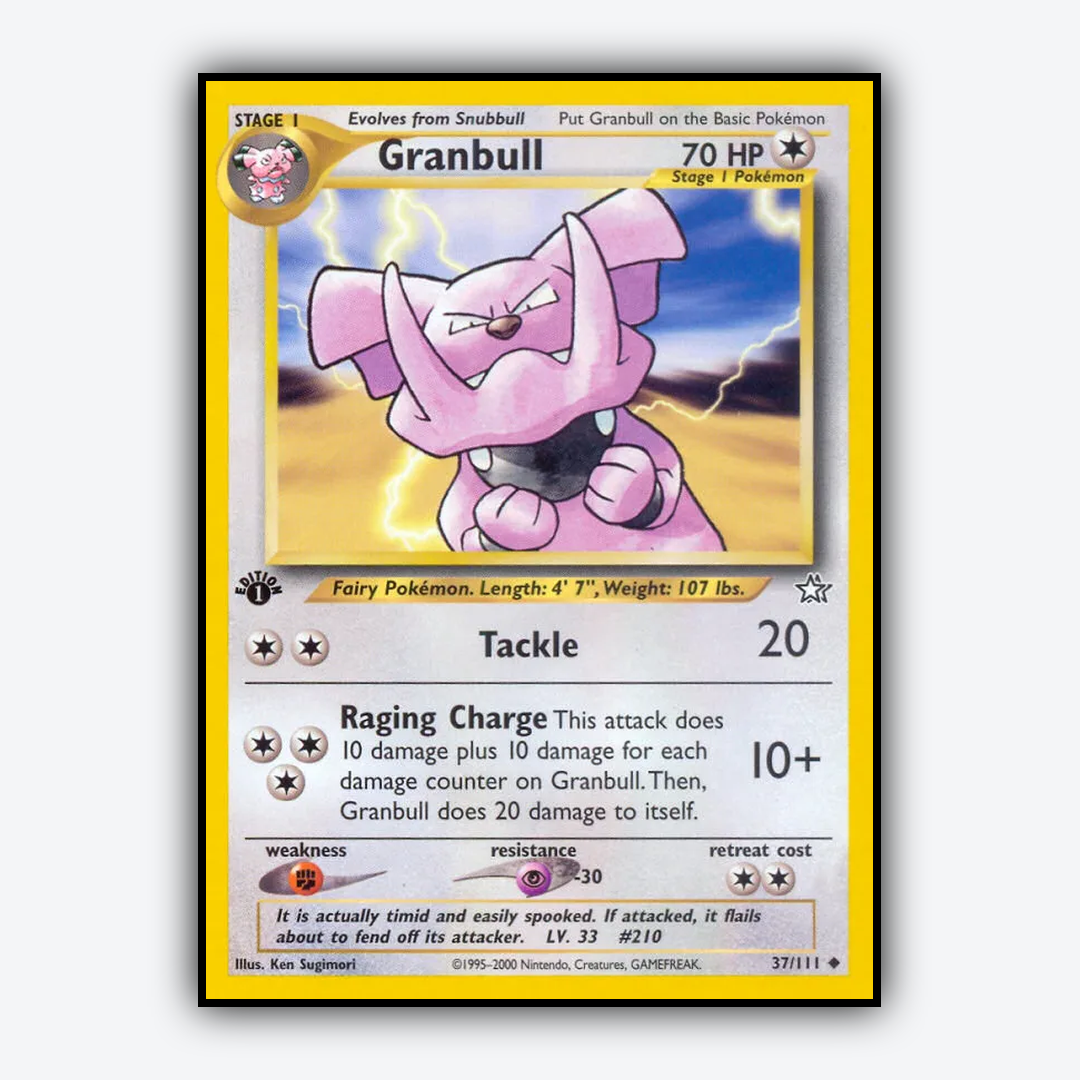 Granbull 037/111 - Neo Genesis Set - Card Rug