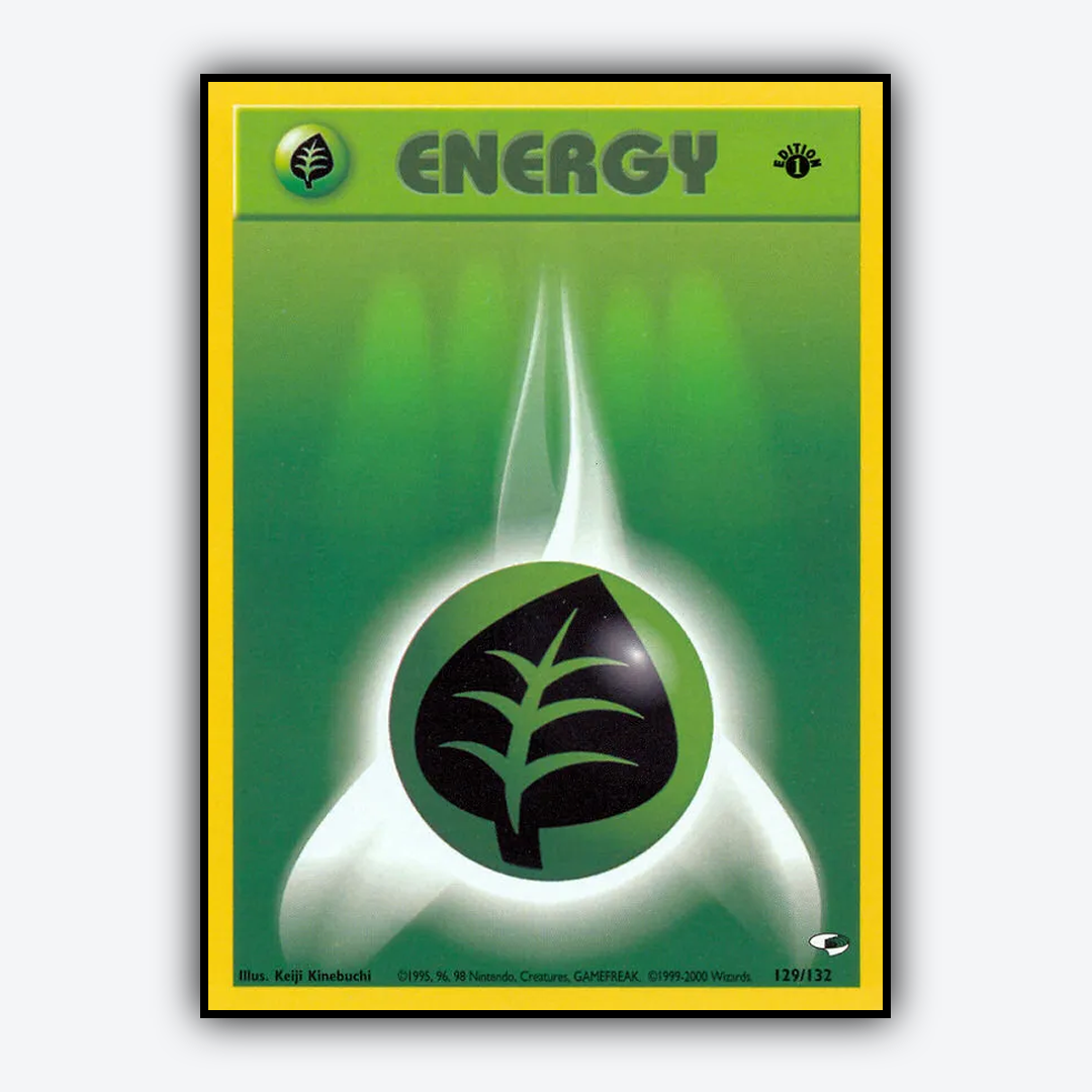 Grass Energy 129/132 - Gym Heroes Set - Card Rug