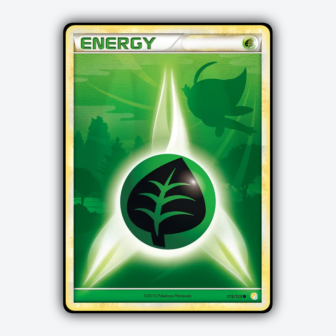 Grass Energy 115/123 - HeartGold & SoulSilver Set - Card Rug