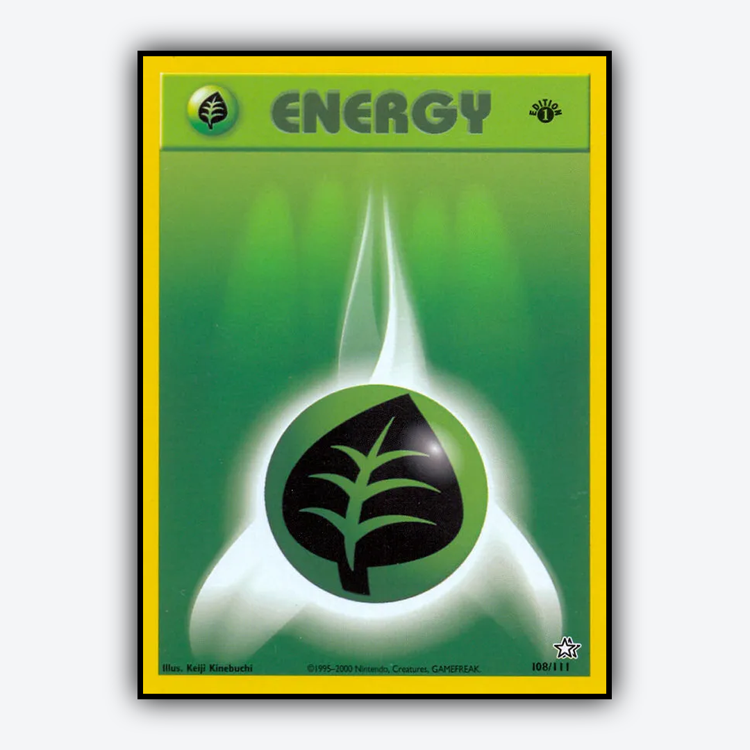 Grass Energy 108/111 - Neo Genesis Set - Card Rug