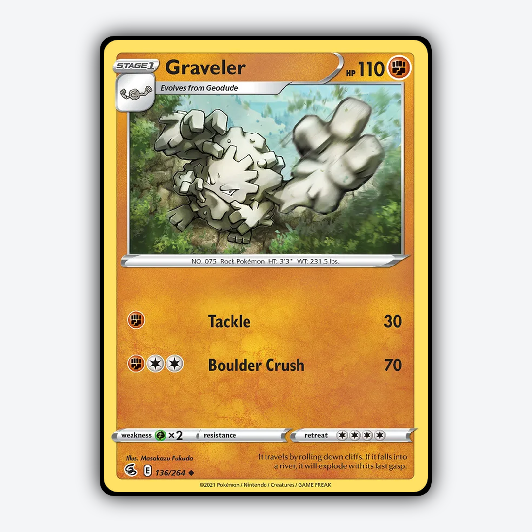 Graveler 136/264 - Fusion Strike Set - Card Rug