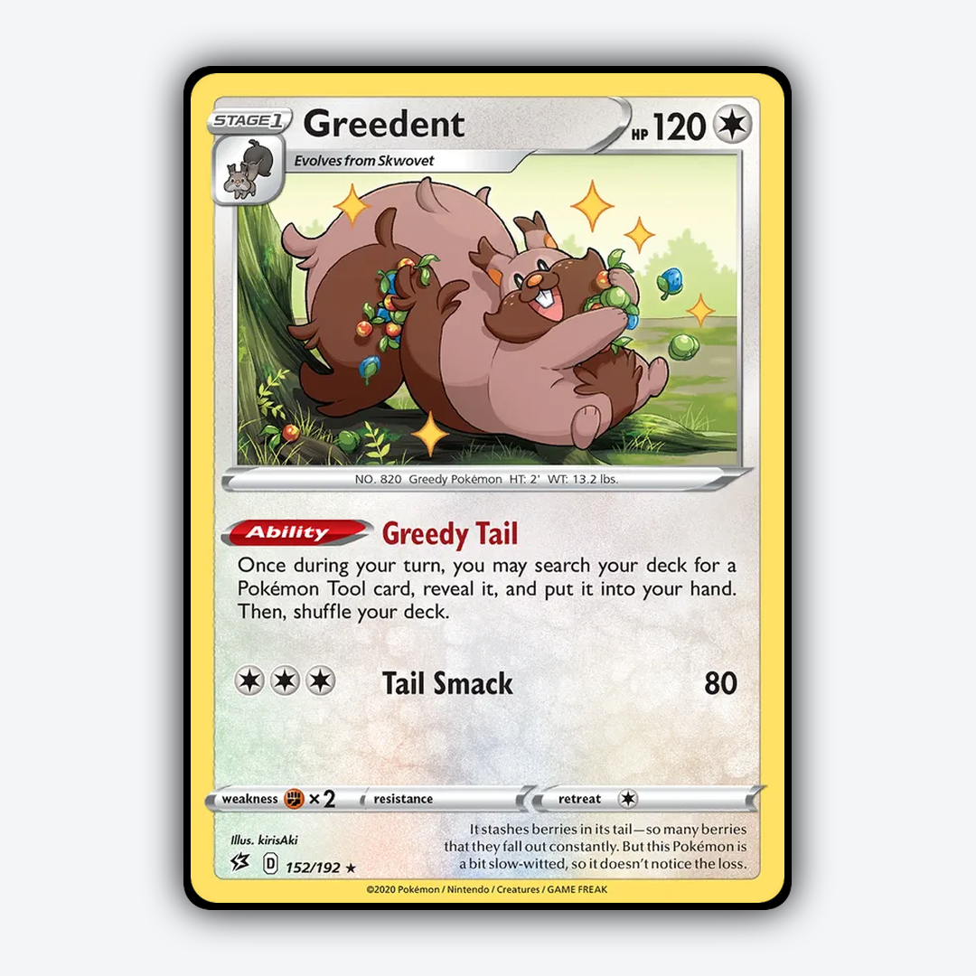 Greedent 152/192 - Rebel Clash Set - Card Rug