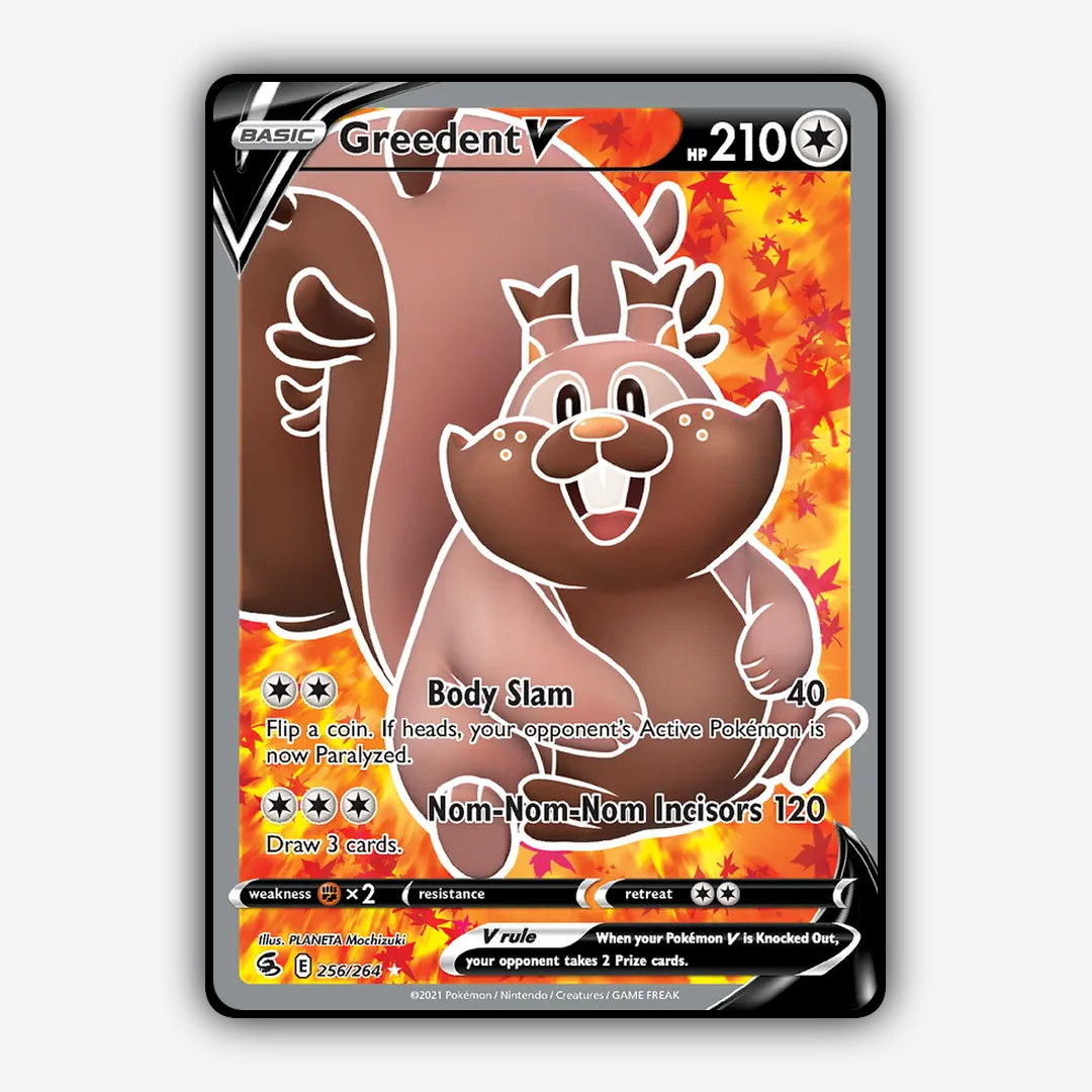 Greedent V 256/264 - Fusion Strike Set - Card Rug
