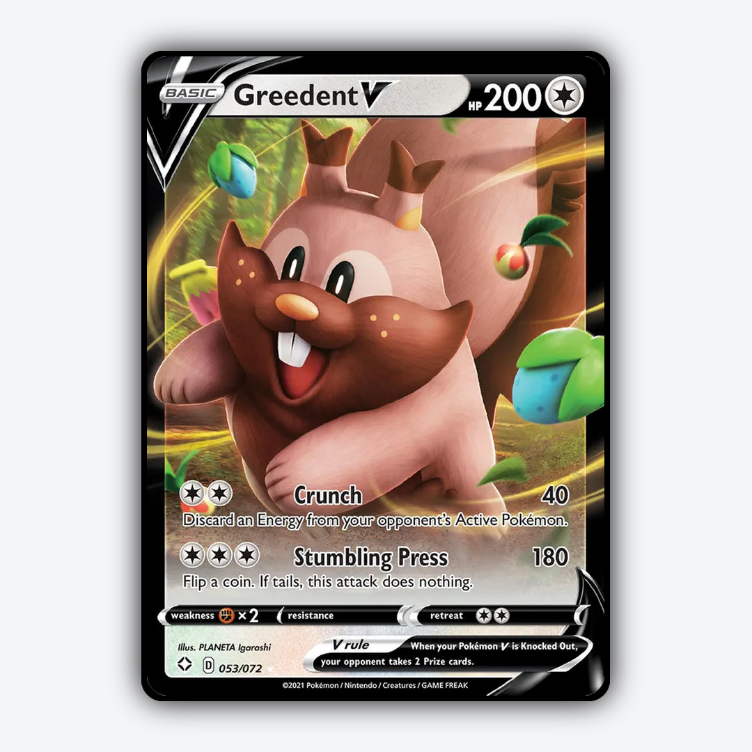 Greedent V 053/72 - Shining Fates Set - Card Rug