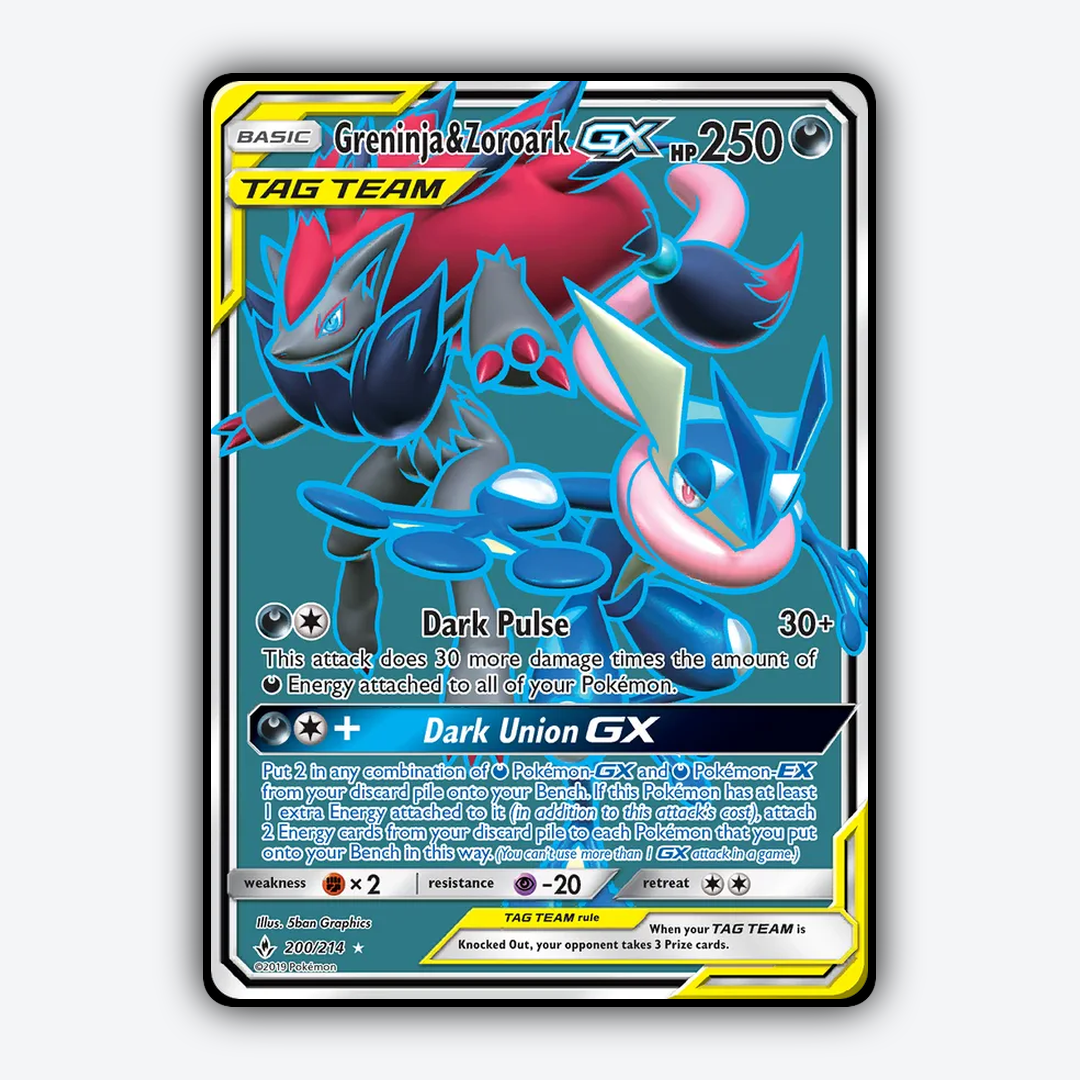 Greninja & Zoroark-GX 200/214 - Unbroken Bonds Set - Card Rug
