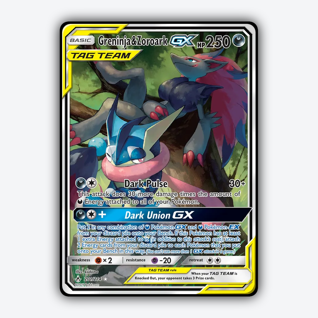 Greninja & Zoroark-GX 201/214 - Unbroken Bonds Set - Card Rug