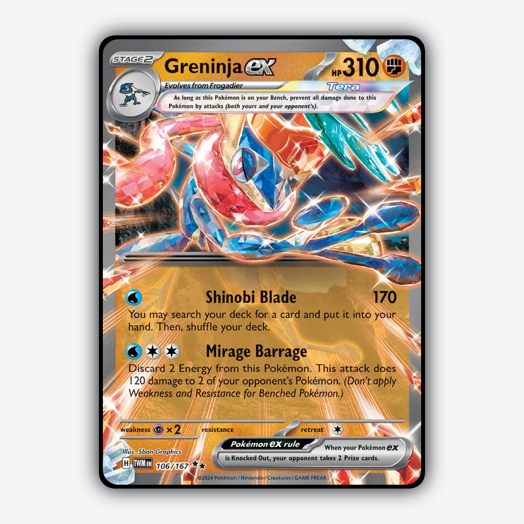 Greninja ex #106 - Twilight Masquerade Set - Card Rug