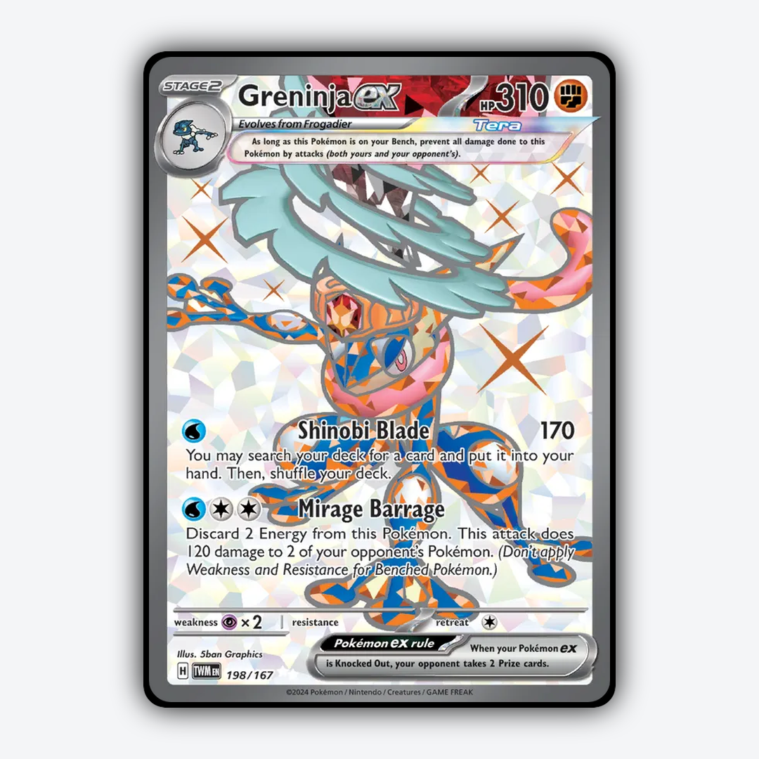 Greninja ex #198 - Twilight Masquerade Set - Card Rug