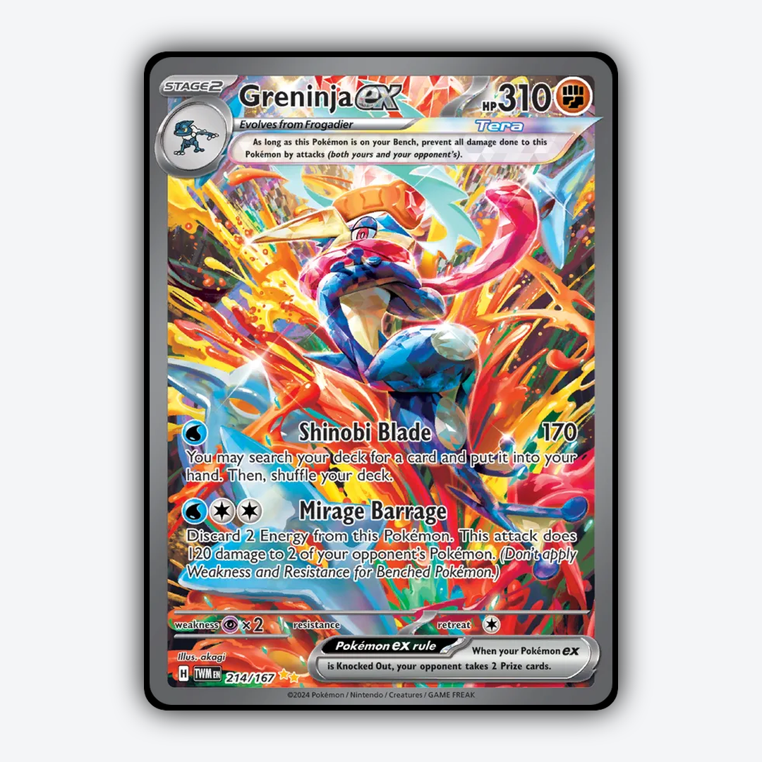 Greninja ex #214 - Twilight Masquerade Set - Card Rug