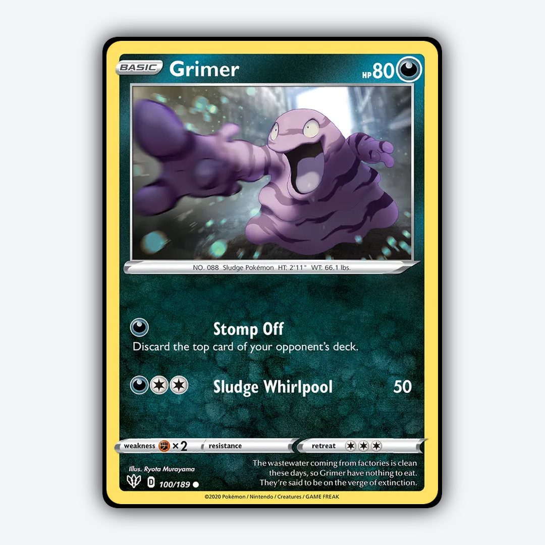 Grimer 100/189 - Darkness Ablaze Set - Card Rug