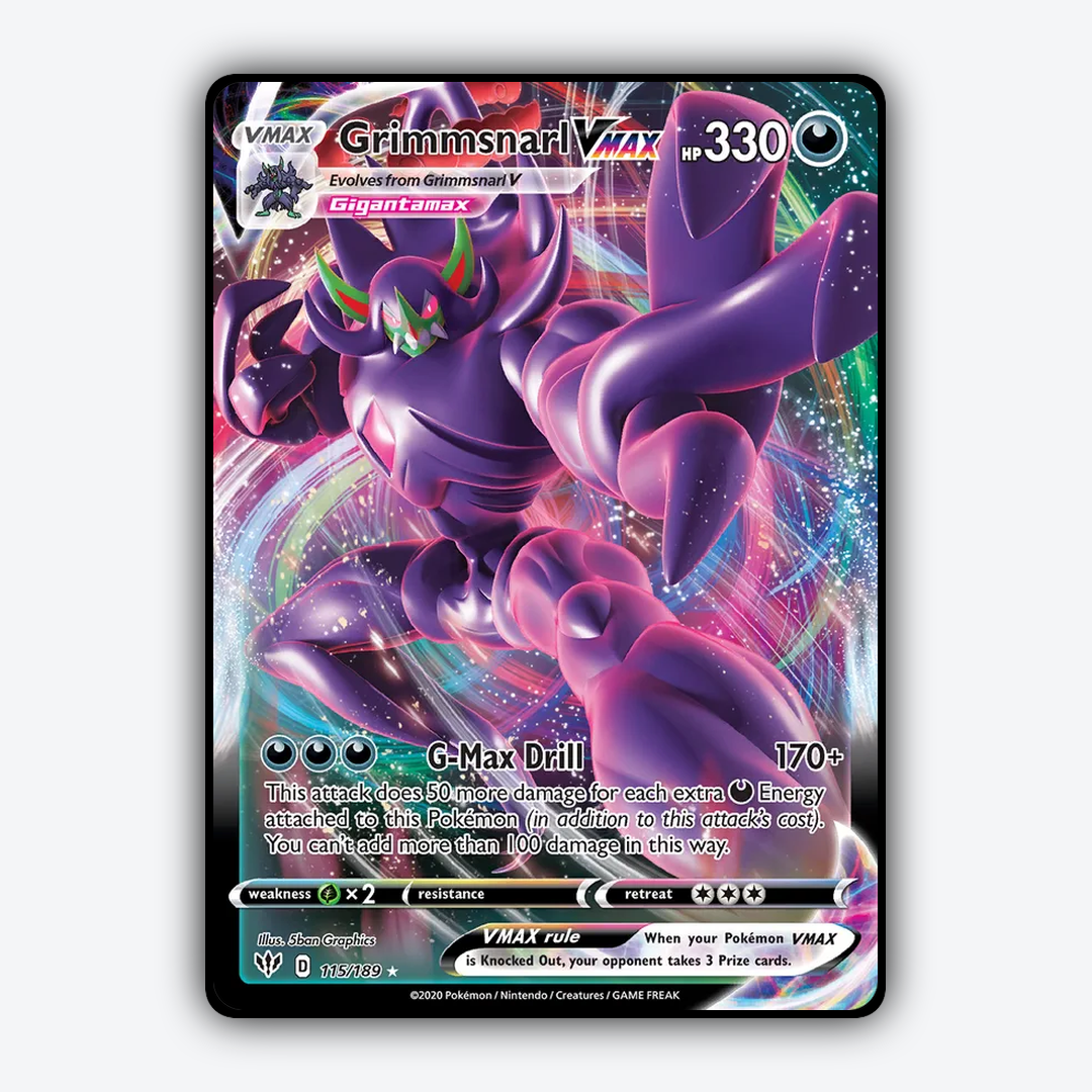 Grimmsnarl VMAX 115/189 - Darkness Ablaze Set - Card Rug