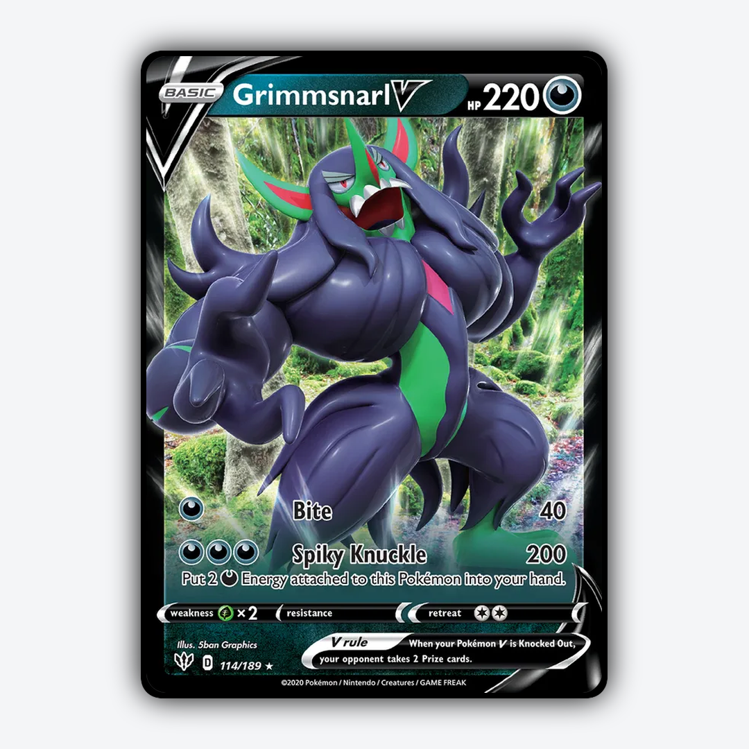 Grimmsnarl V 114/189 - Darkness Ablaze Set - Card Rug