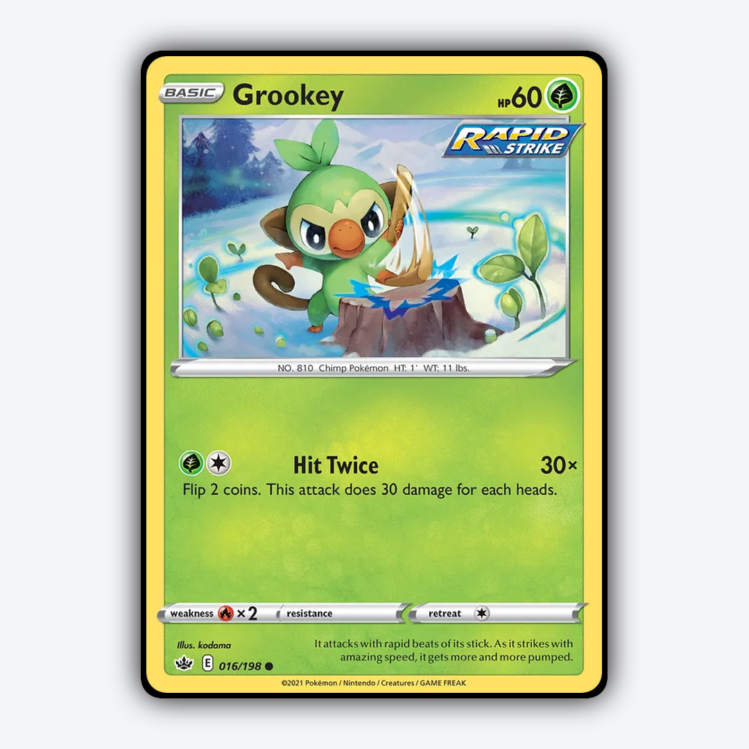 Grookey 016/198 - Chilling Reign Set - Card Rug