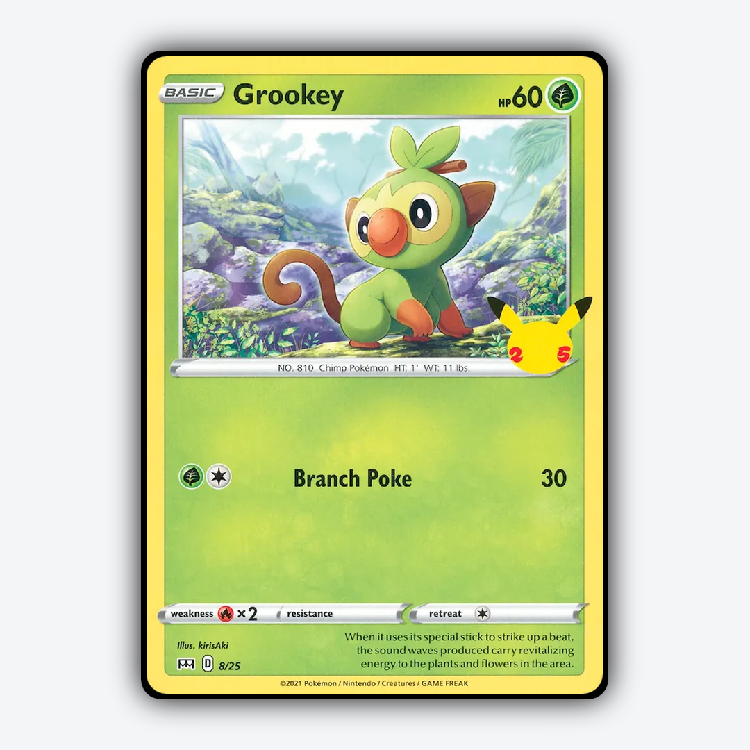Grookey 008/25 - McDonald's Collection 2021 Set - Card Rug