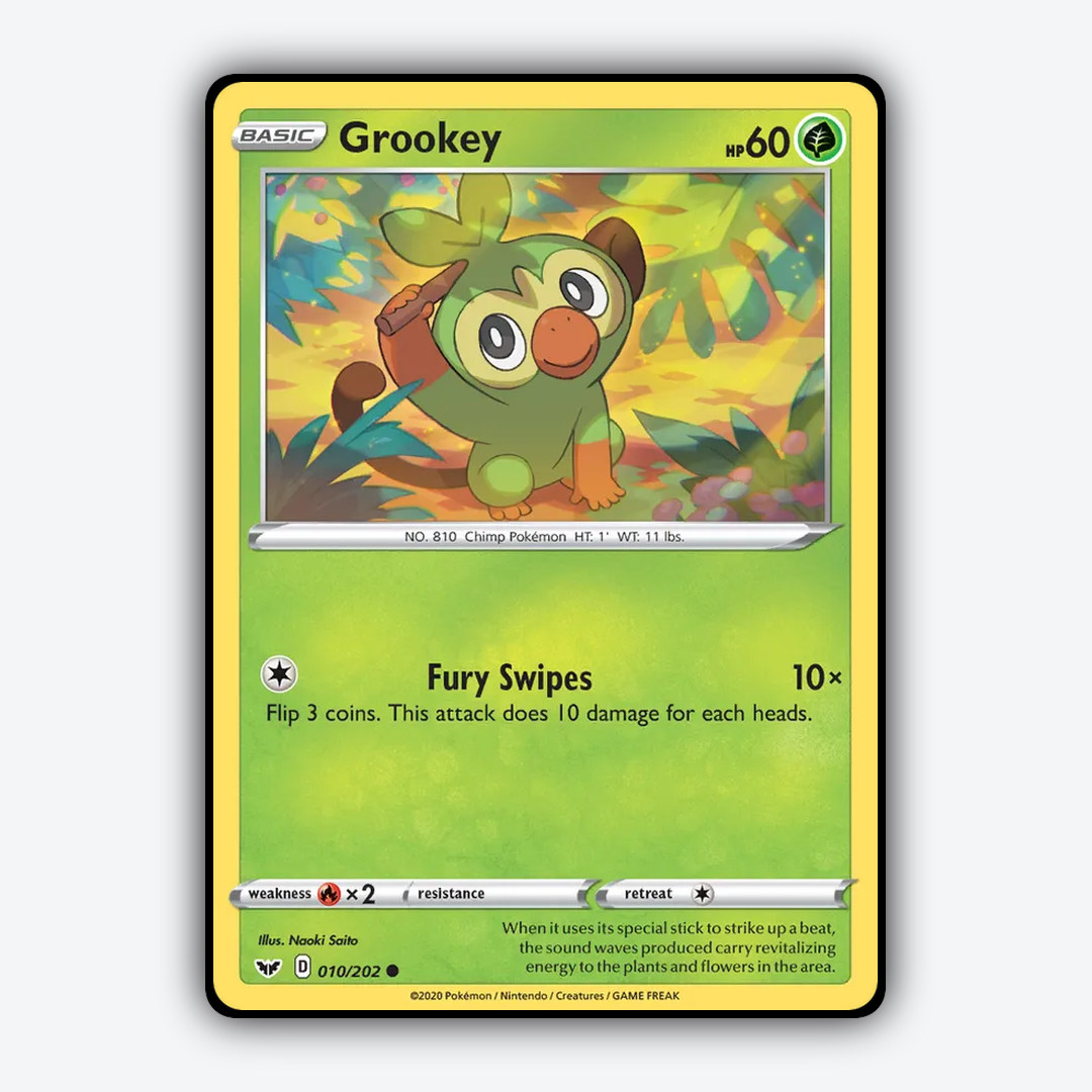Grookey 010/202 - Sword & Shield Set - Card Rug
