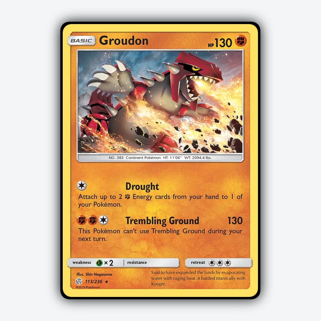 Groudon 113/236 - Cosmic Eclipse Set - Card Rug