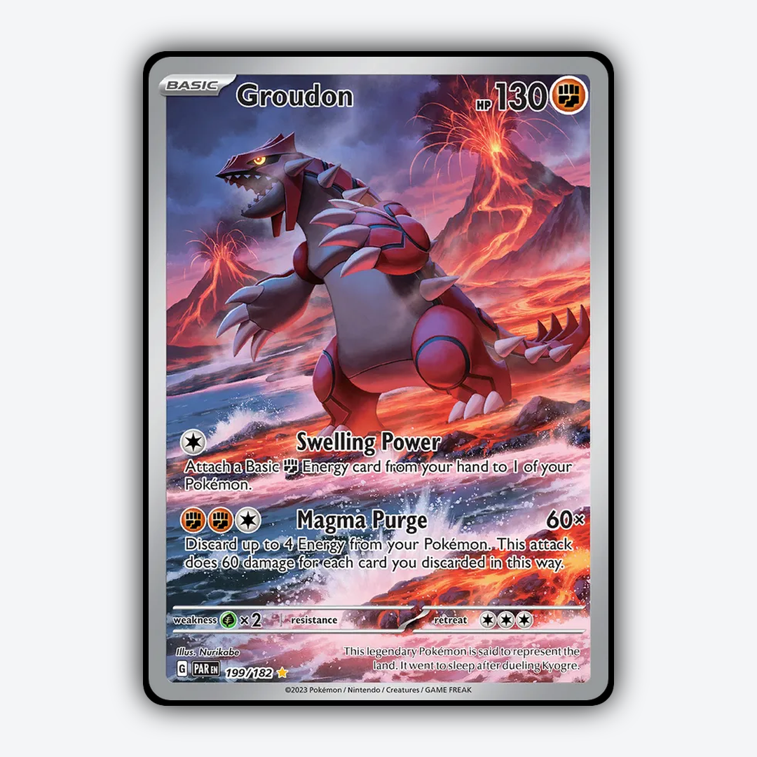 Groudon #199 - Paradox Rift Set - Card Rug