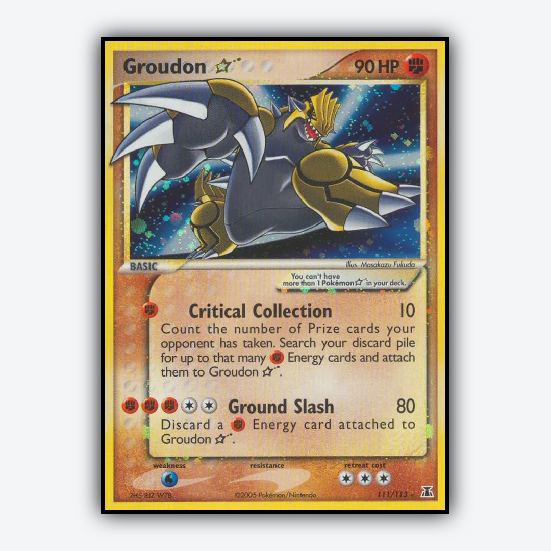 Groudon ★ 111/113 - Delta Species Set - Card Rug