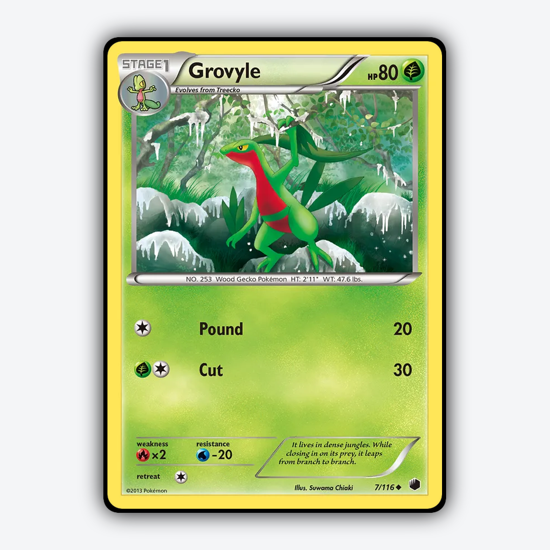 Grovyle 007/116 - Plasma Freeze Set - Card Rug