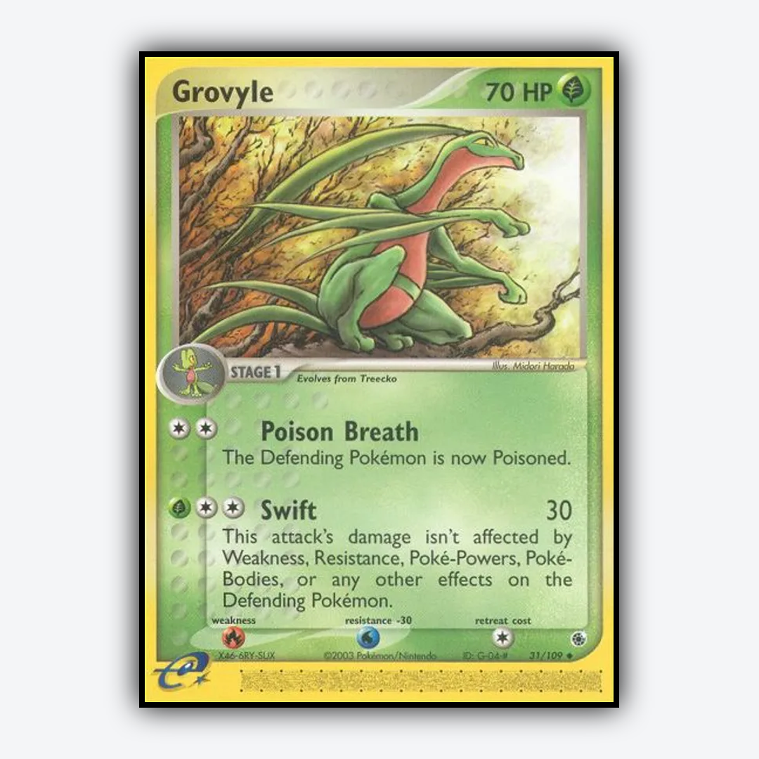 Grovyle 031/109 - Ruby & Sapphire Set - Card Rug