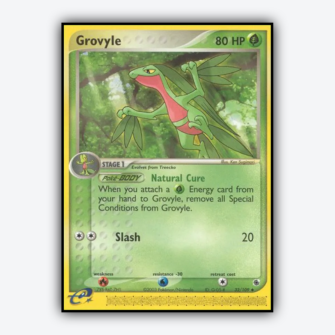 Grovyle 032/109 - Ruby & Sapphire Set - Card Rug