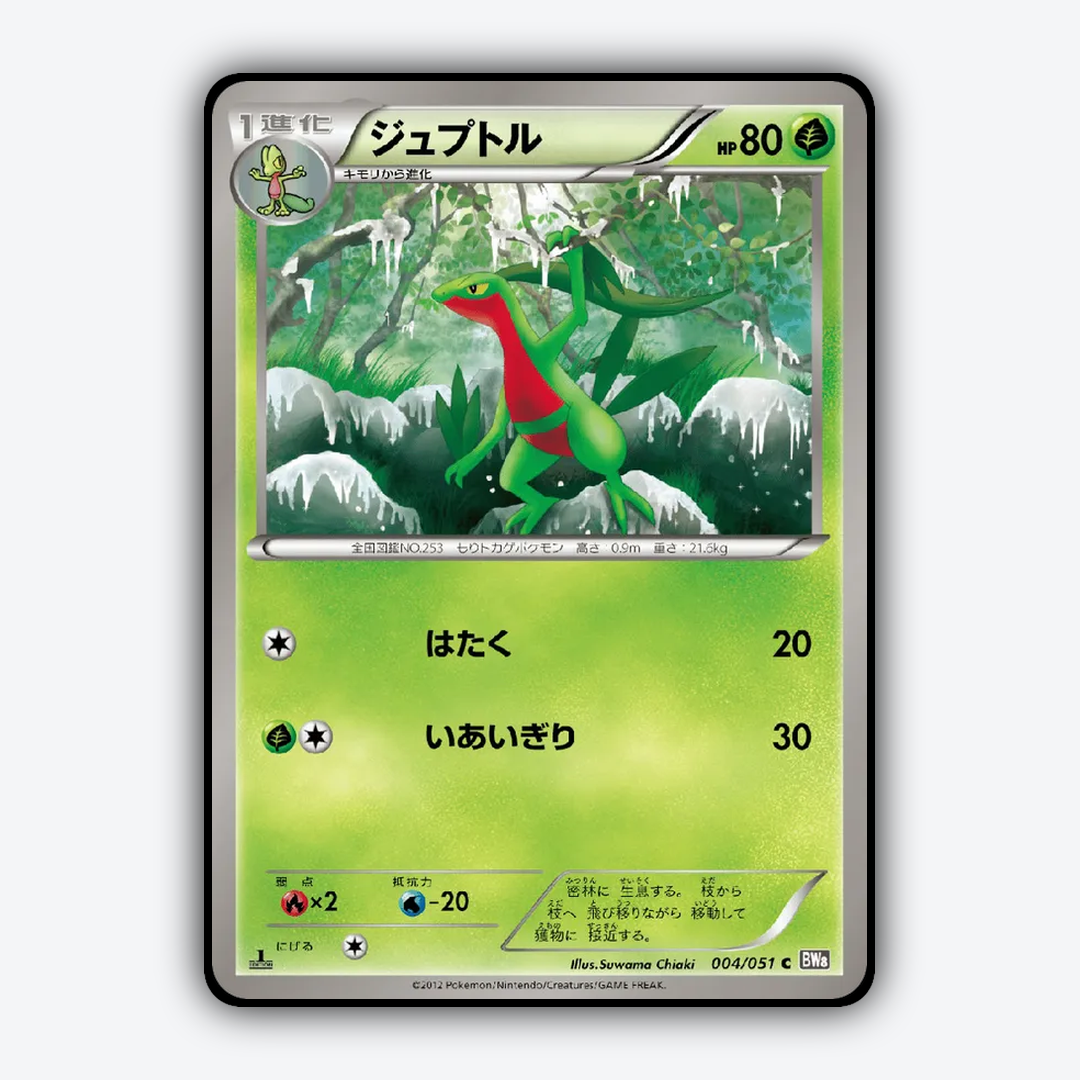 Grovyle 004/051 - Spiral Force Set - Card Rug (JP)
