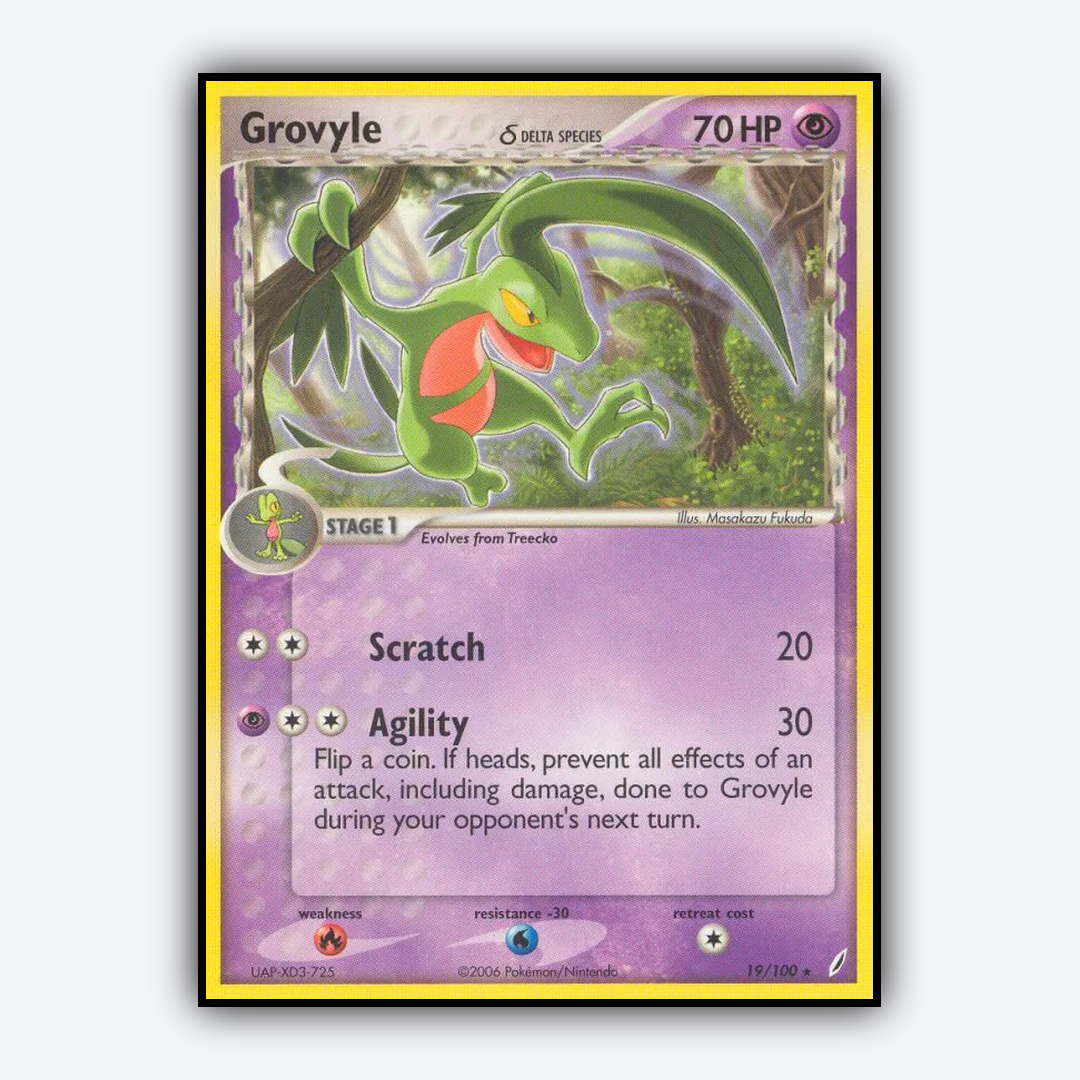 Grovyle δ 019/100 - Crystal Guardians Set - Card Rug