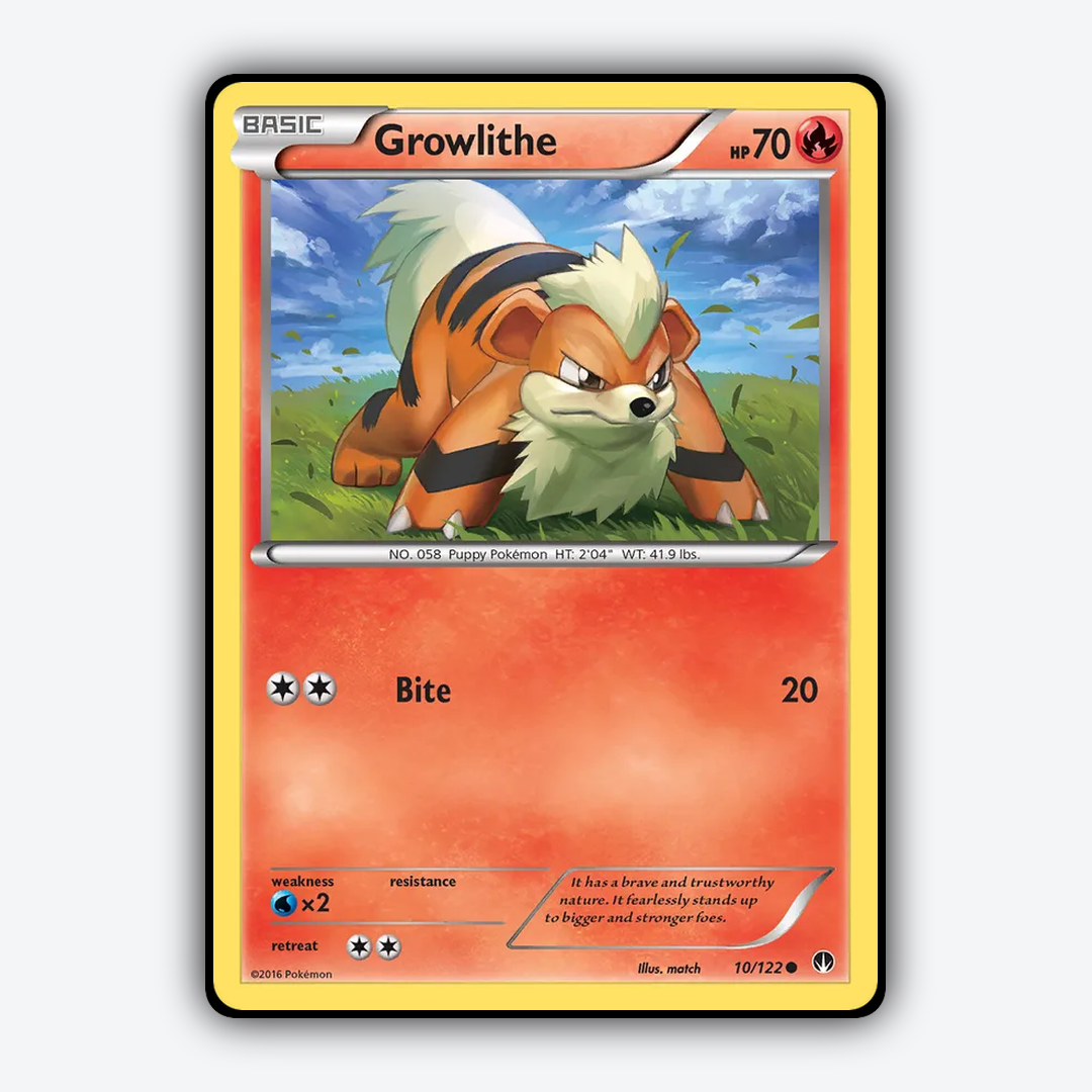 Growlithe 010/122 - BREAKpoint Set - Card Rug