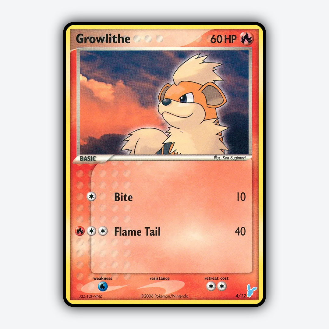 Growlithe 004/12 - EX Trainer Kit 2 Minun Set - Card Rug