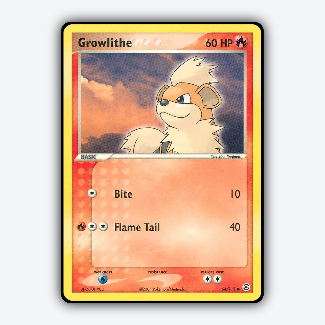 Growlithe 064/112 - FireRed & LeafGreen Set - Card Rug