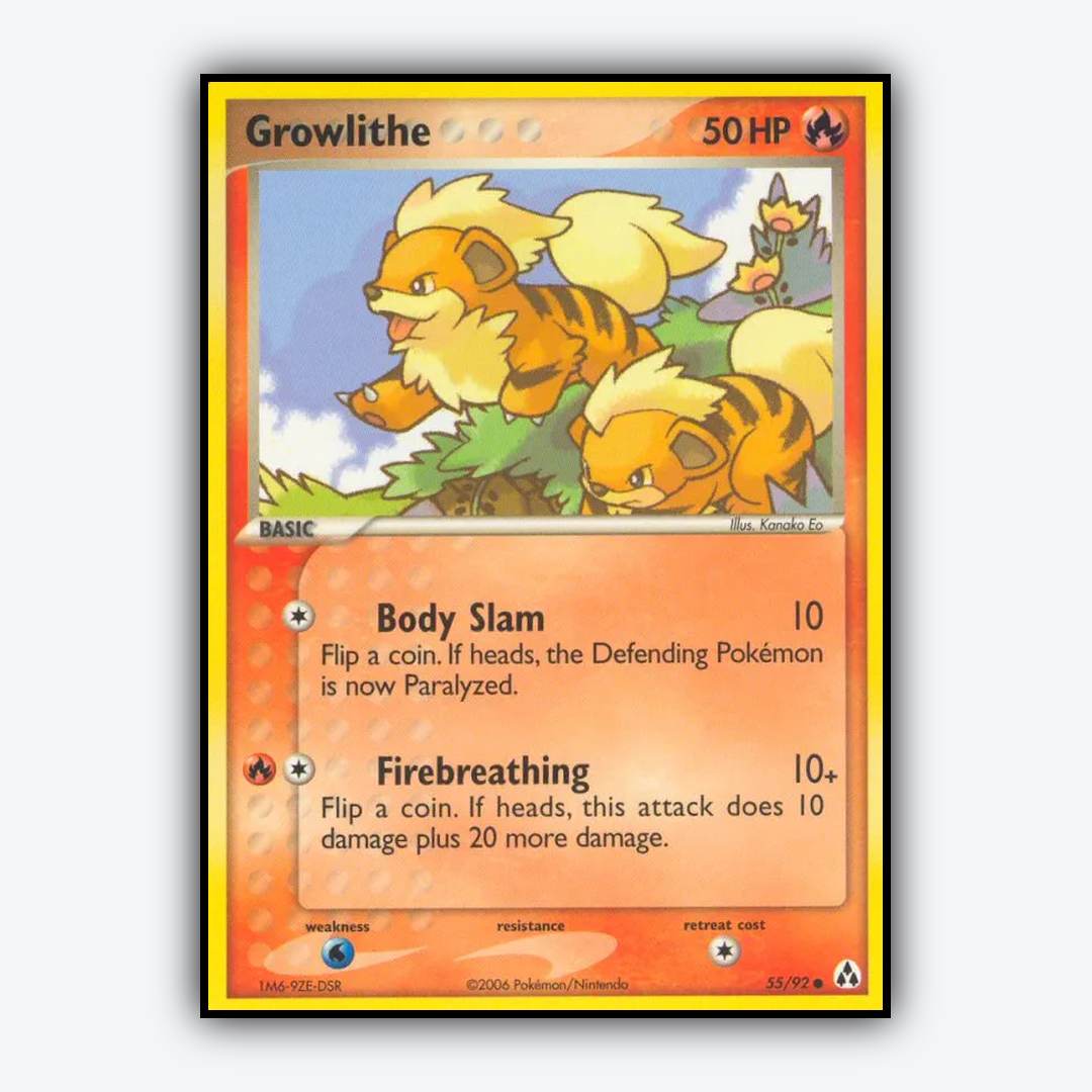 Growlithe 055/92 - Legend Maker Set - Card Rug