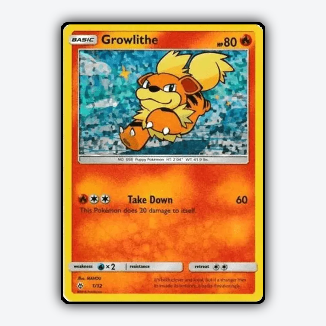 Growlithe 001/12 - McDonald's Collection 2018 Set - Card Rug
