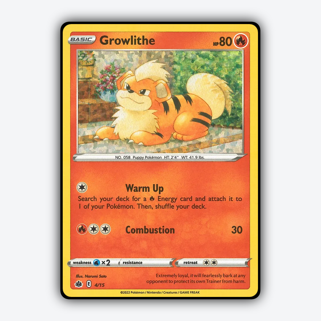 Growlithe 004/15 - McDonald's Collection 2022 Set - Card Rug