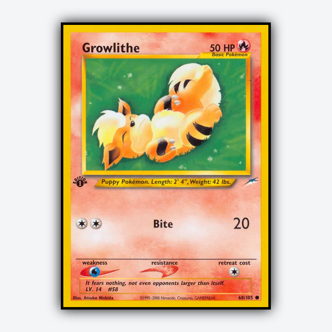 Growlithe 068/105 - Neo Destiny Set - Card Rug