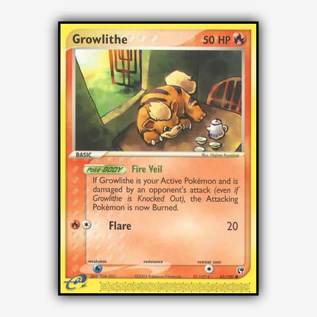 Growlithe 065/100 - Sandstorm Set - Card Rug