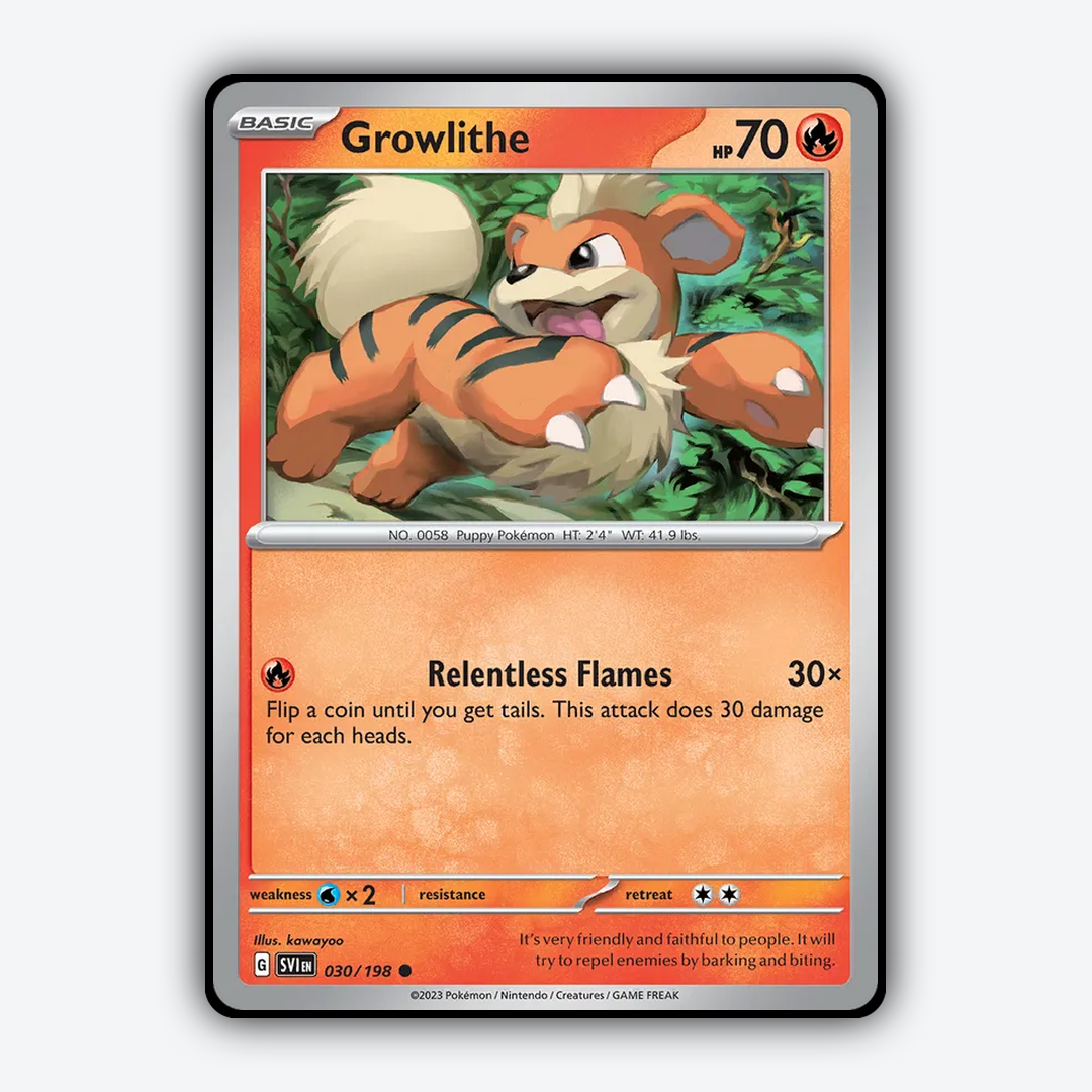 Growlithe 030/198 - Scarlet & Violet Set - Card Rug