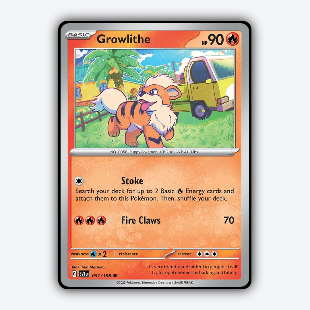 Growlithe 031/198 - Scarlet & Violet Set - Card Rug