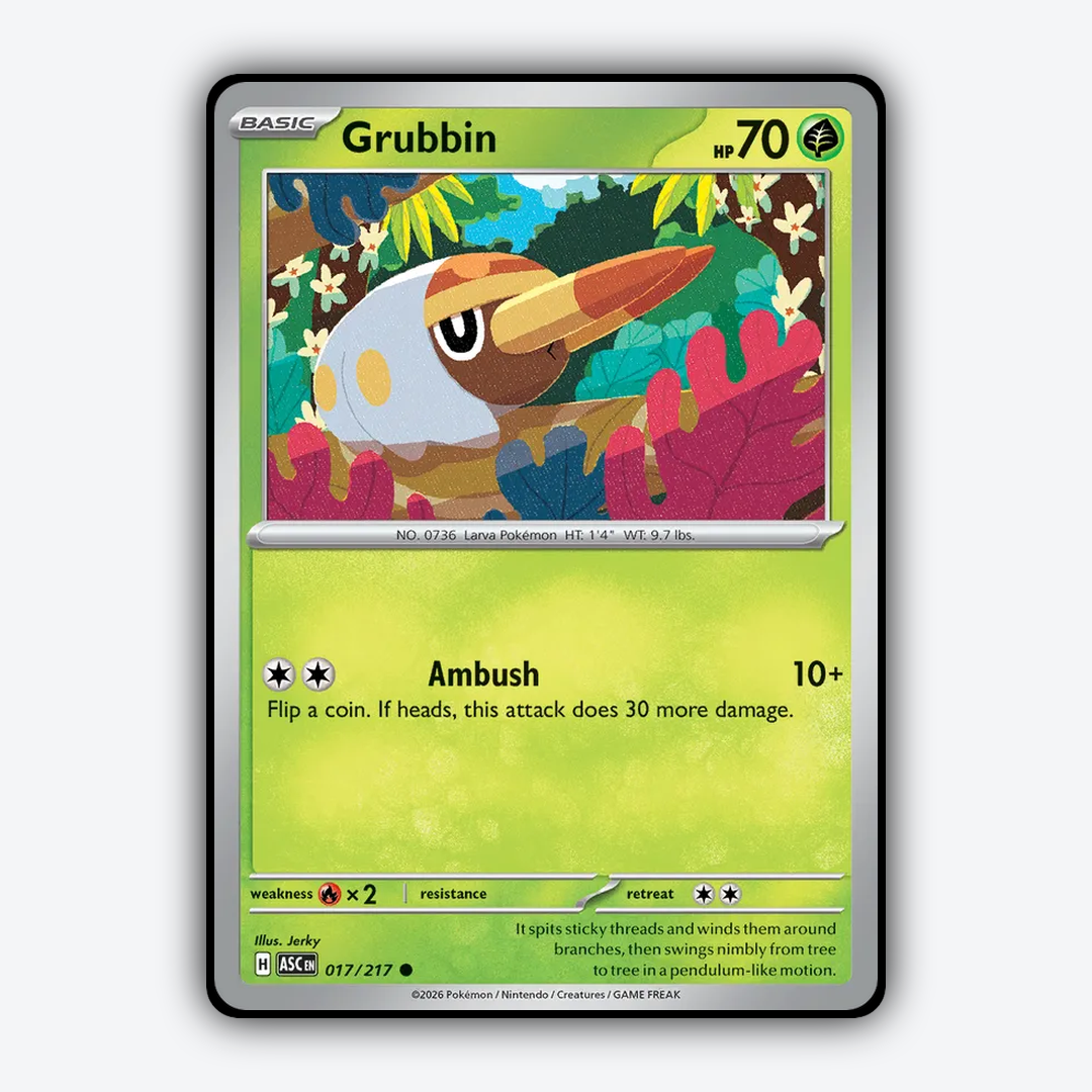 Grubbin 017/217 - Ascended Heroes Set - Card Rug