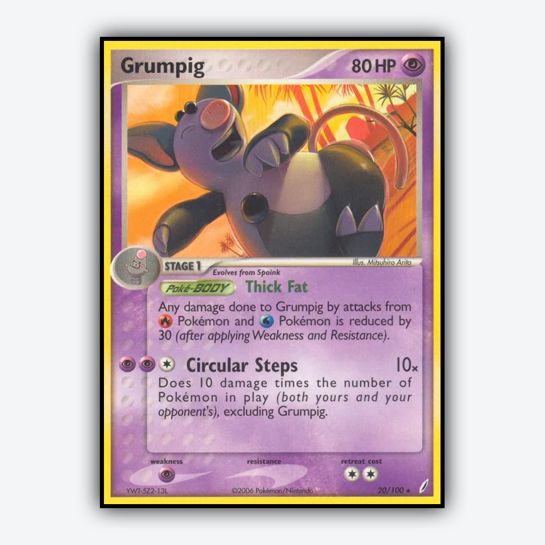 Grumpig 020/100 - Crystal Guardians Set - Card Rug