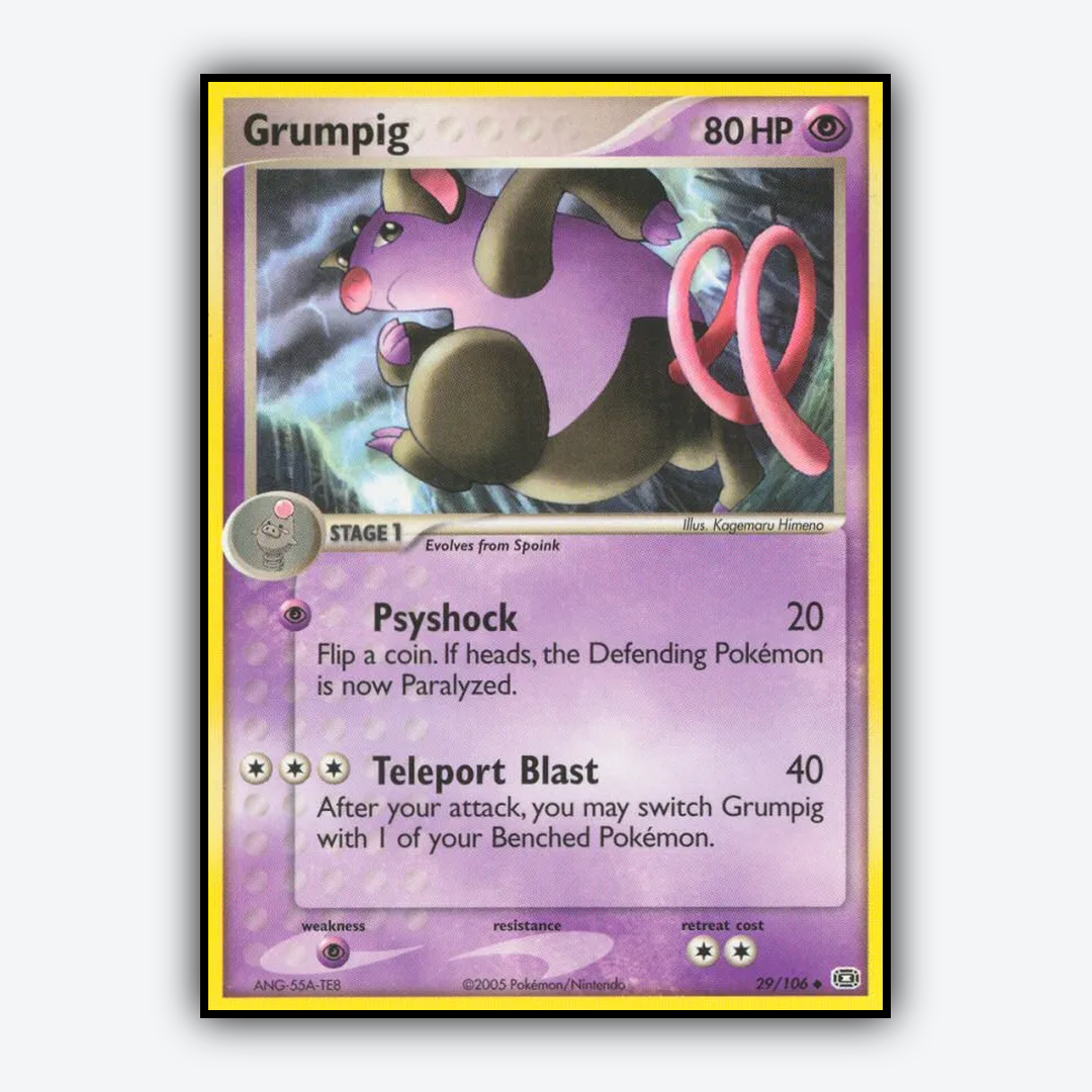Grumpig 029/106 - Emerald Set - Card Rug