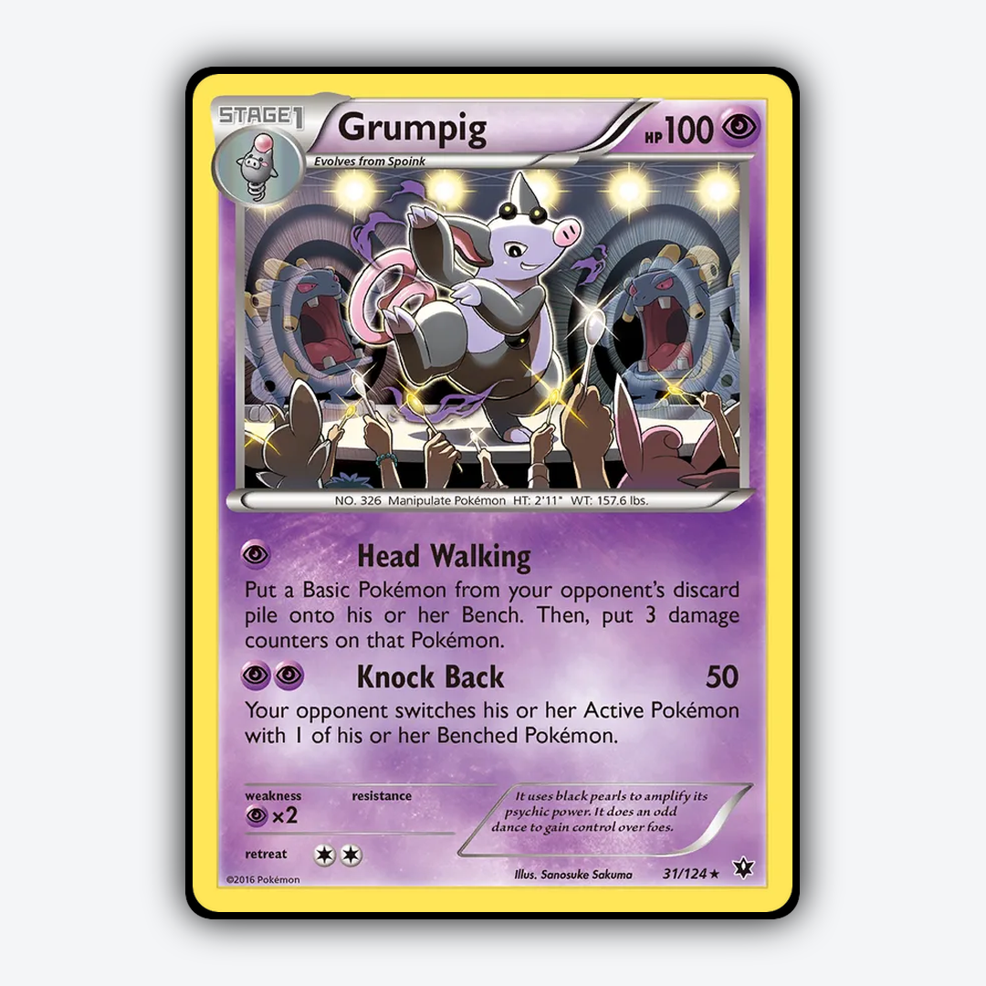 Grumpig 031/124 - Fates Collide Set - Card Rug