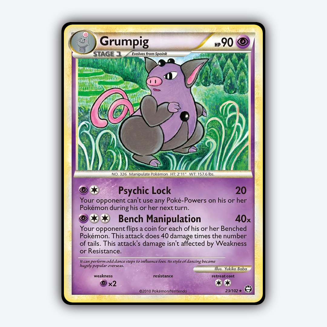 Grumpig 023/102 - HS—Triumphant Set - Card Rug