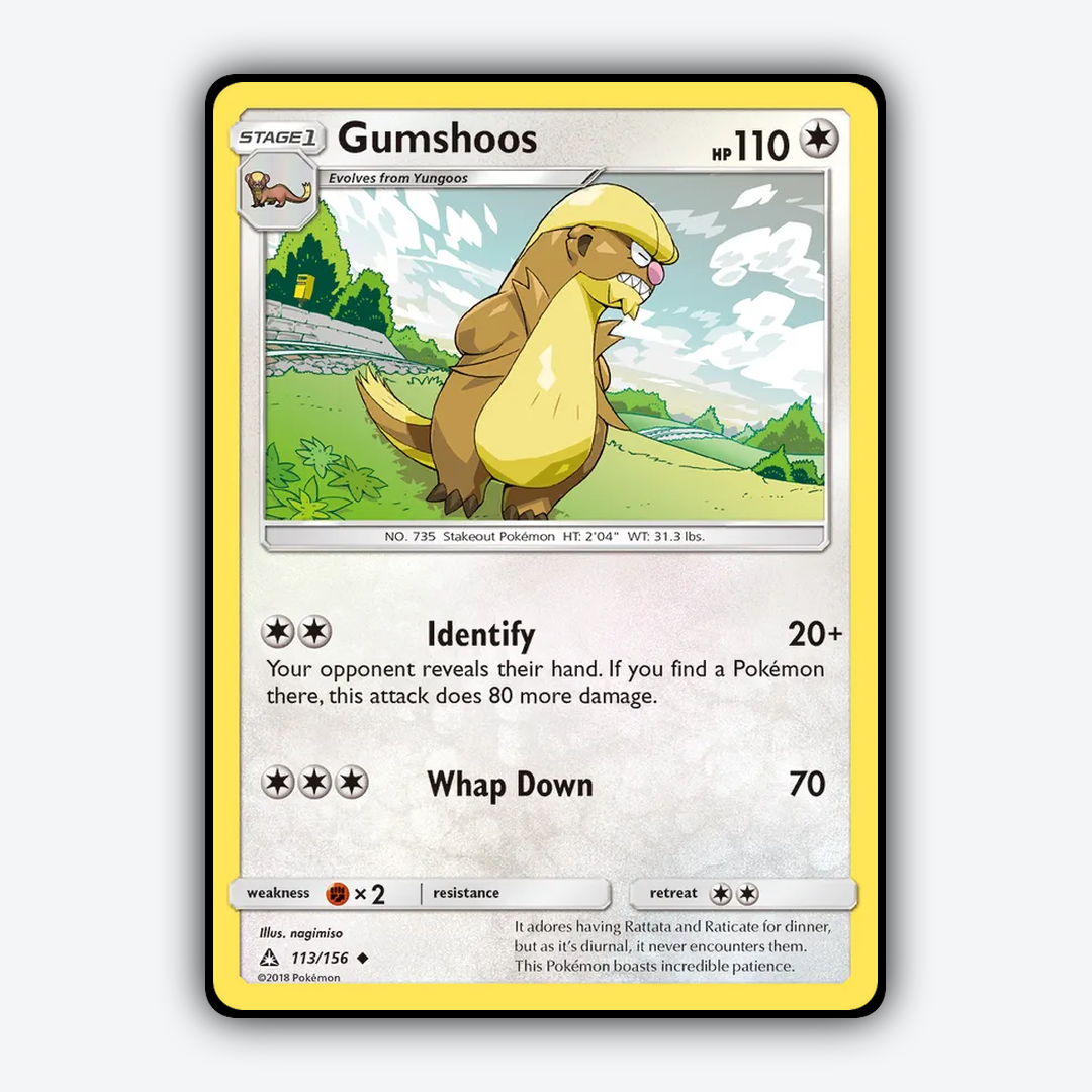 Gumshoos 113/156 - Ultra Prism Set - Card Rug