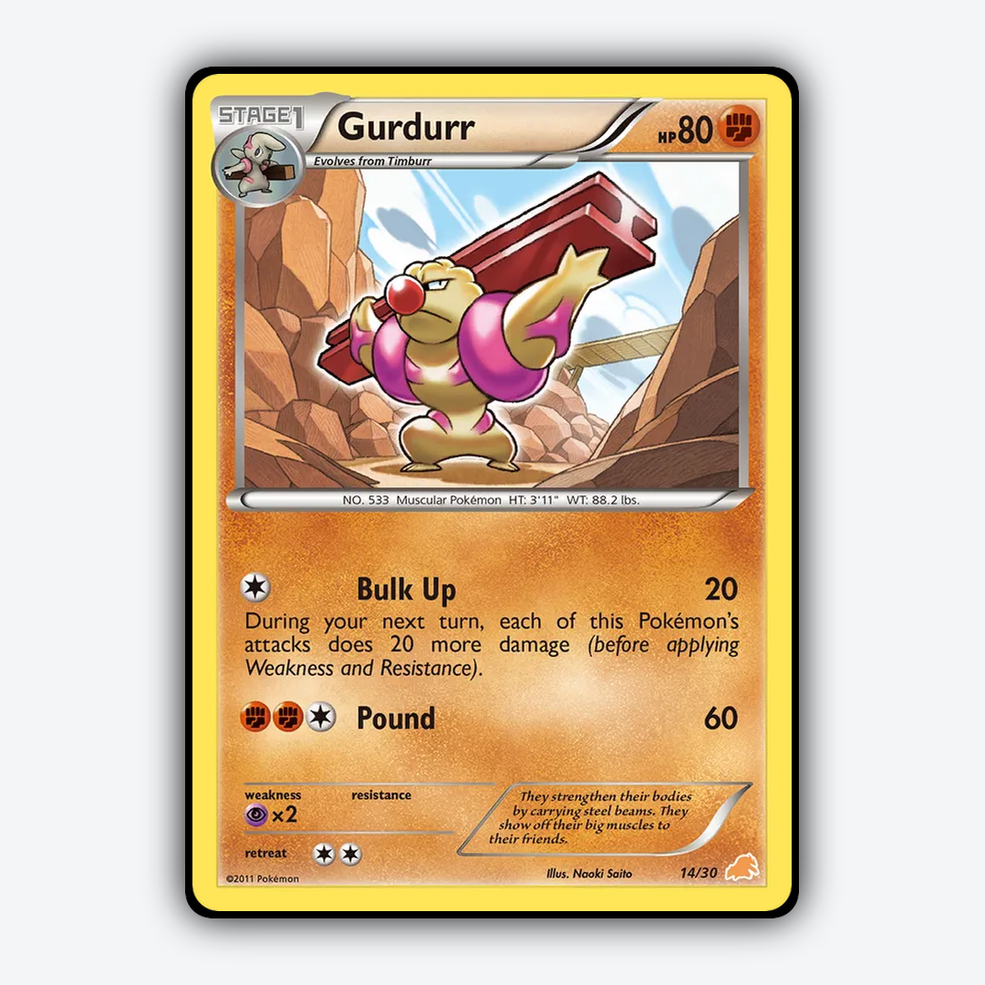 Gurdurr 014/30 - Black & White Trainer Kit Excadrill Set - Card Rug
