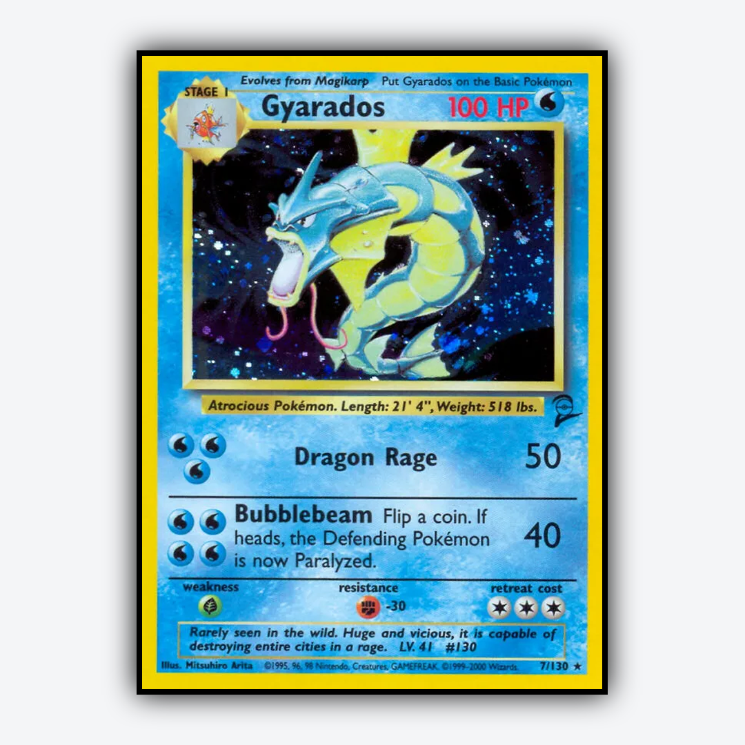 Gyarados 007/130 - Base Set 2 Set - Card Rug