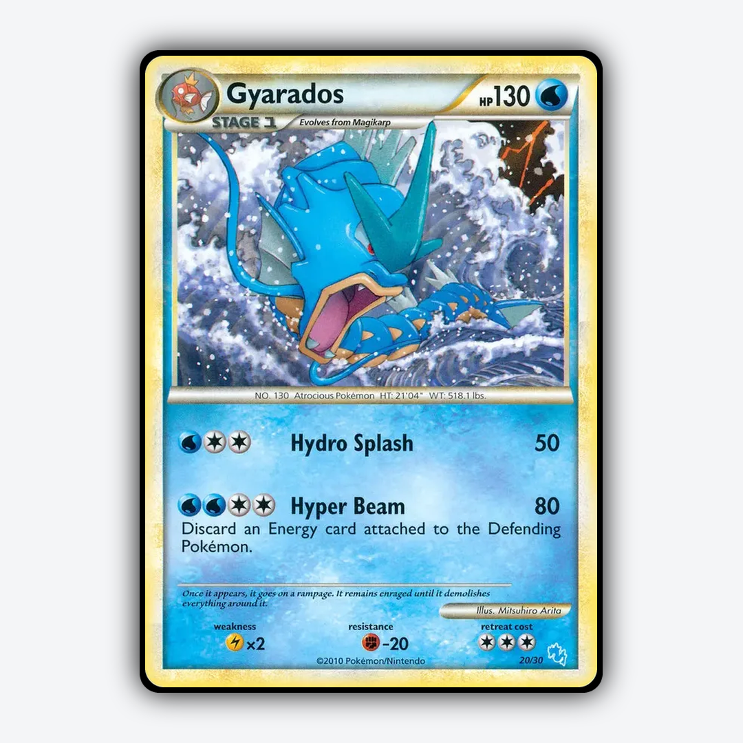 Gyarados 020/30 - HGSS Trainer Kit Gyarados Set - Card Rug